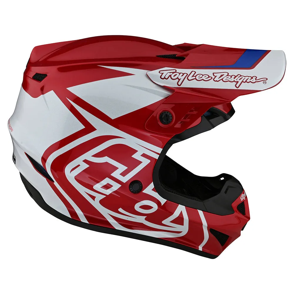 Troy Lee Designs GP Overload casco cross rosso bianco