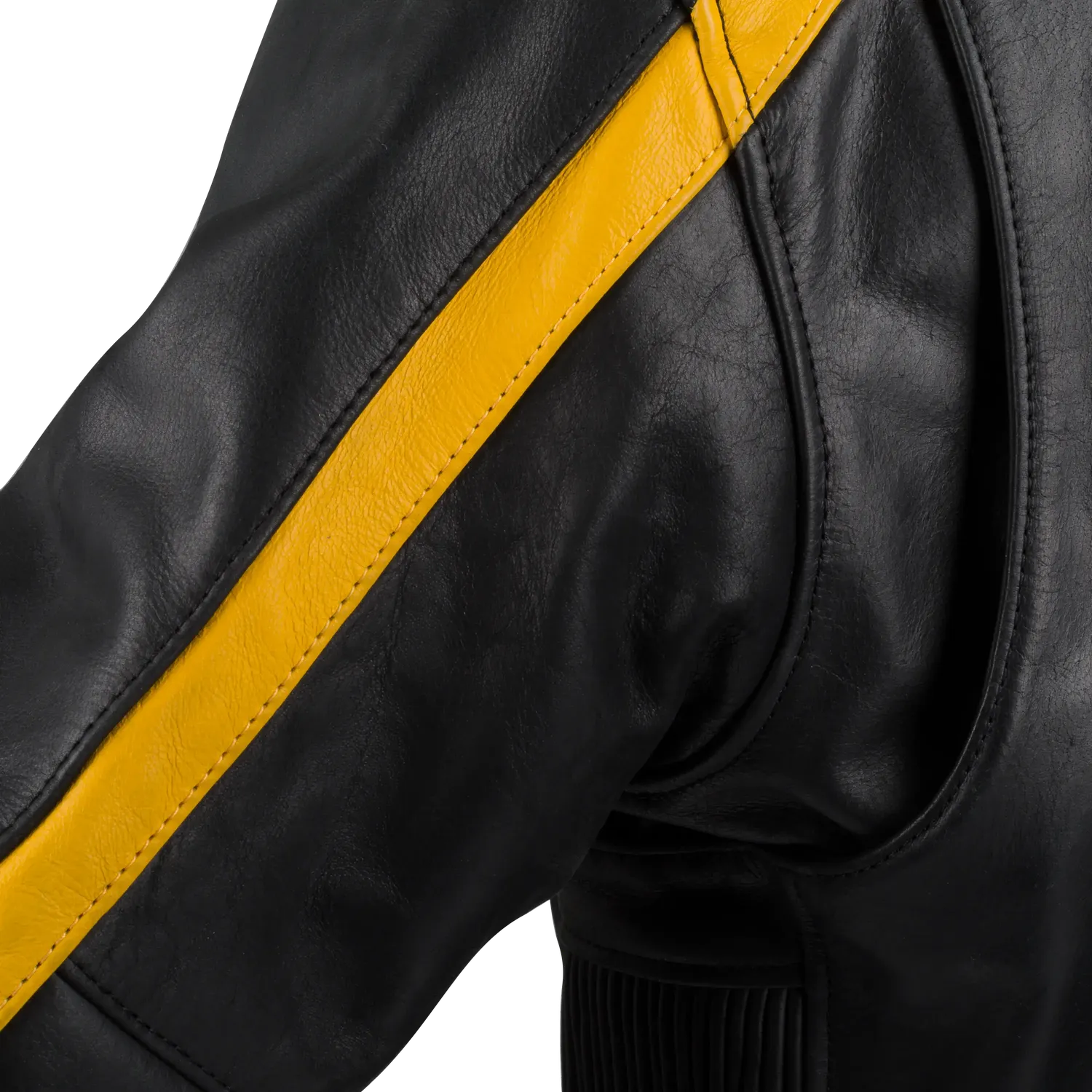 Segura Formula giubbotto moto pelle uomo nero giallo