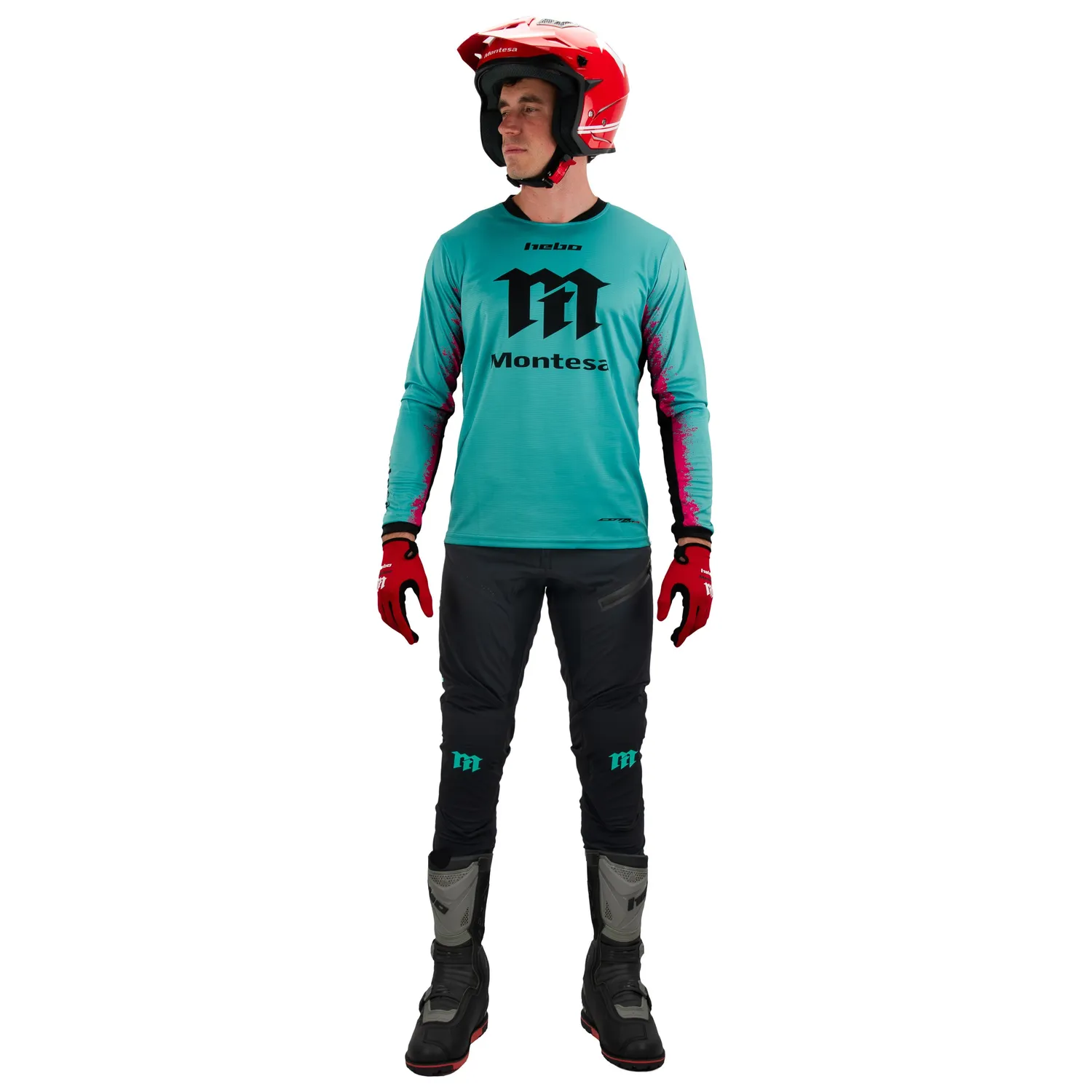 Hebo Tech Montesa Classic pantaloni trial turchese traspiranti
