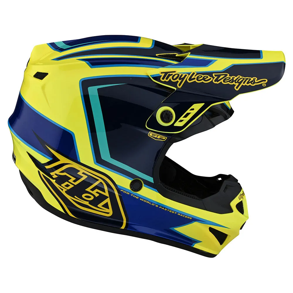 Troy Lee Designs GP Ritn casco cross giallo senza MIPS