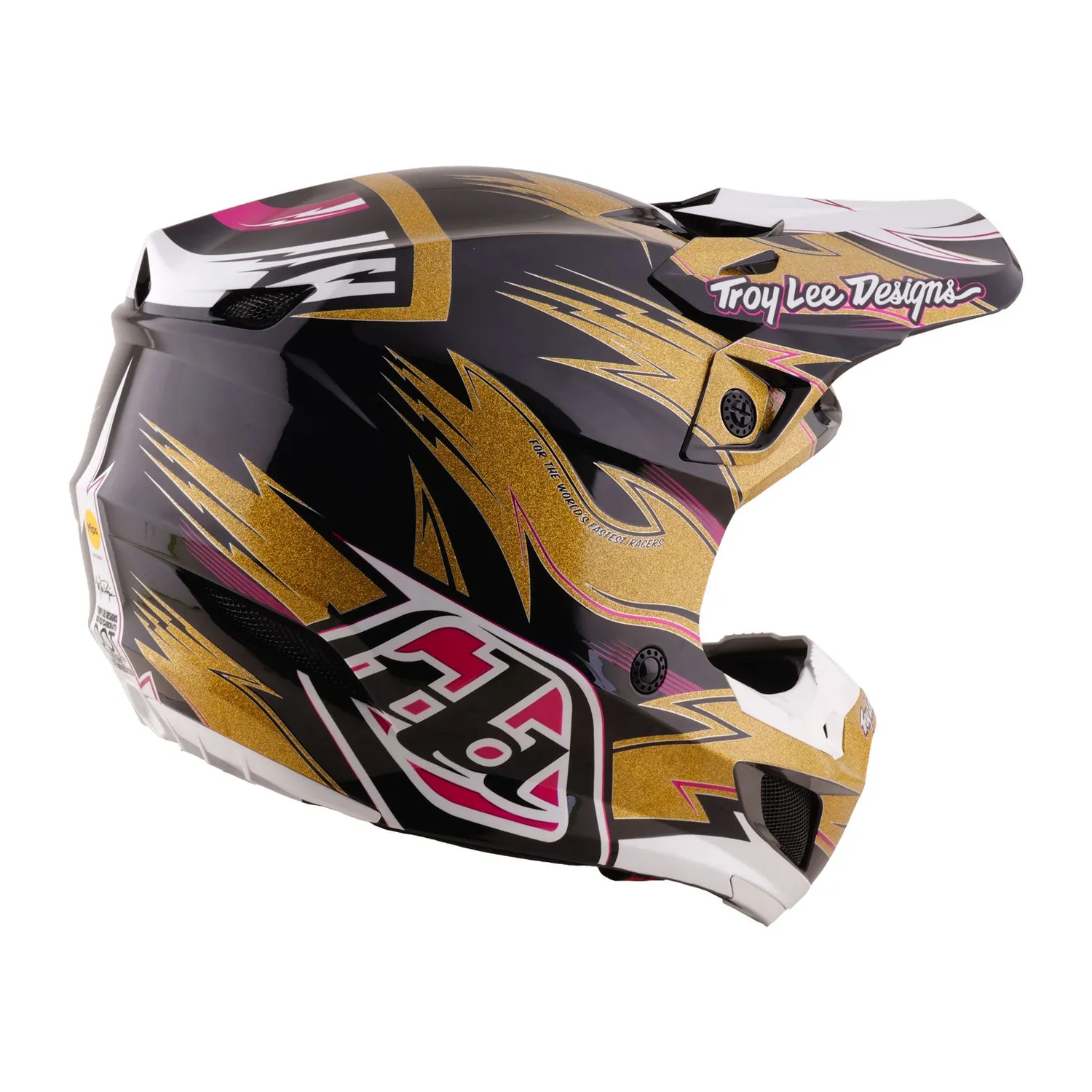 Troy Lee Designs SE5 MIPS Cyclops casco moto oro nero