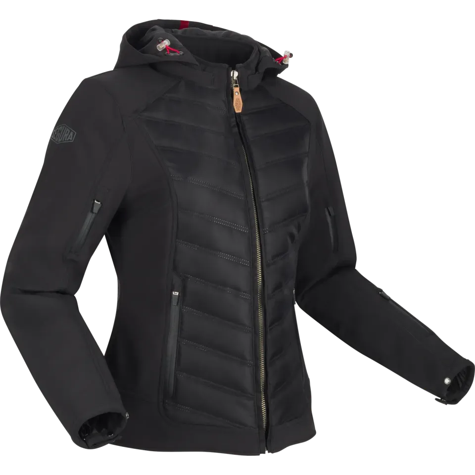 Segura Lady Natcho 2 giacca moto donna nero rosso softshell