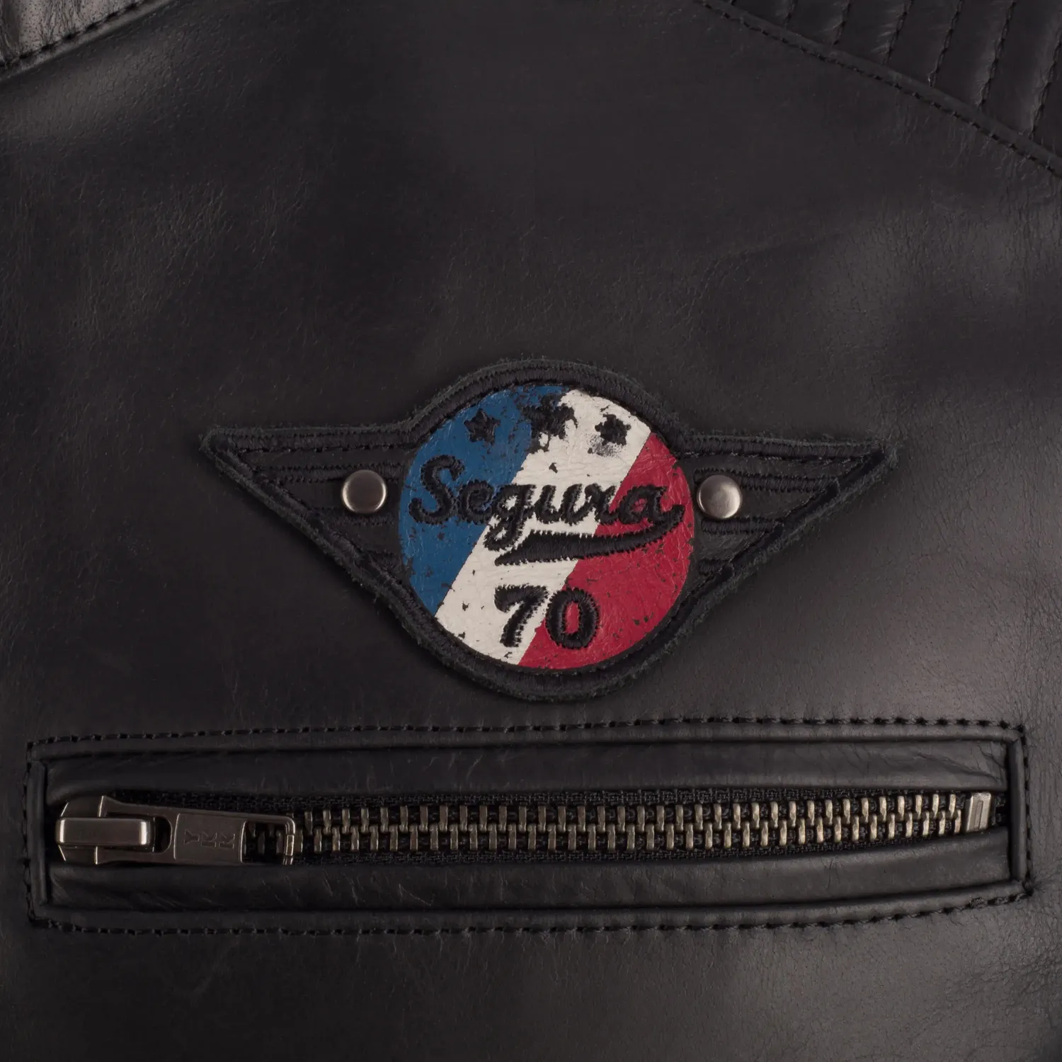 Segura Riverton Noir giacca moto pelle stile retro