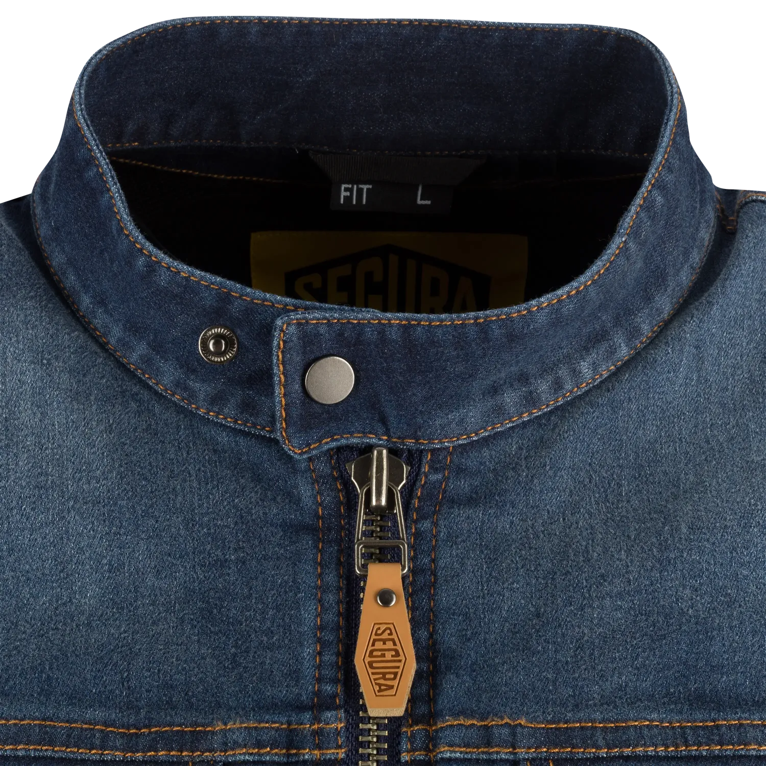 Segura Hunky giubbotto moto uomo blu in denim elasticizzato