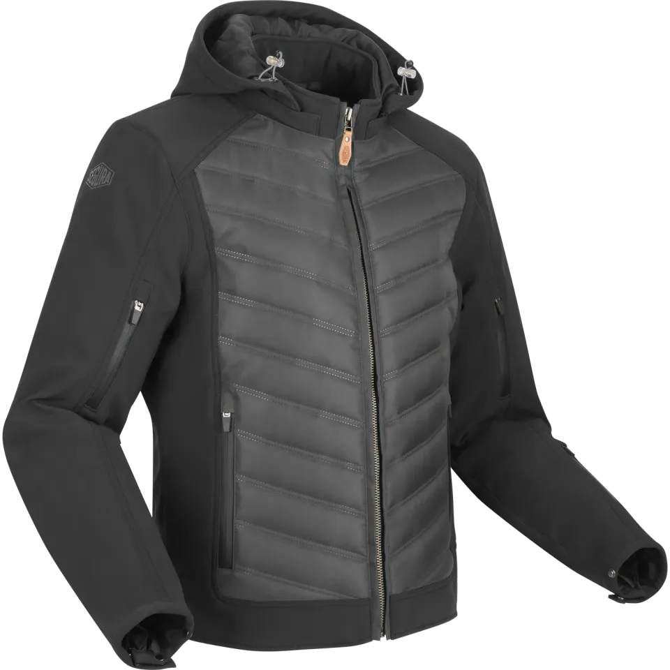 Segura Natcho 2 giacca moto nero grigio softshell