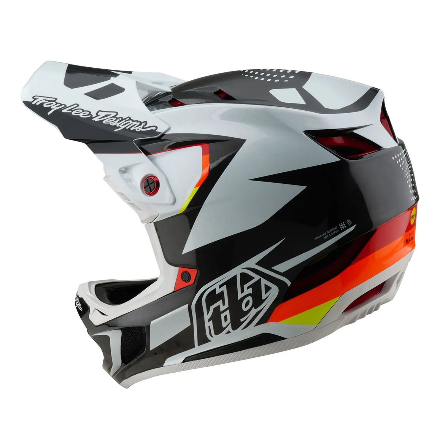 Troy Lee Designs D4 Carbon casco integrale Optic Black MIPS