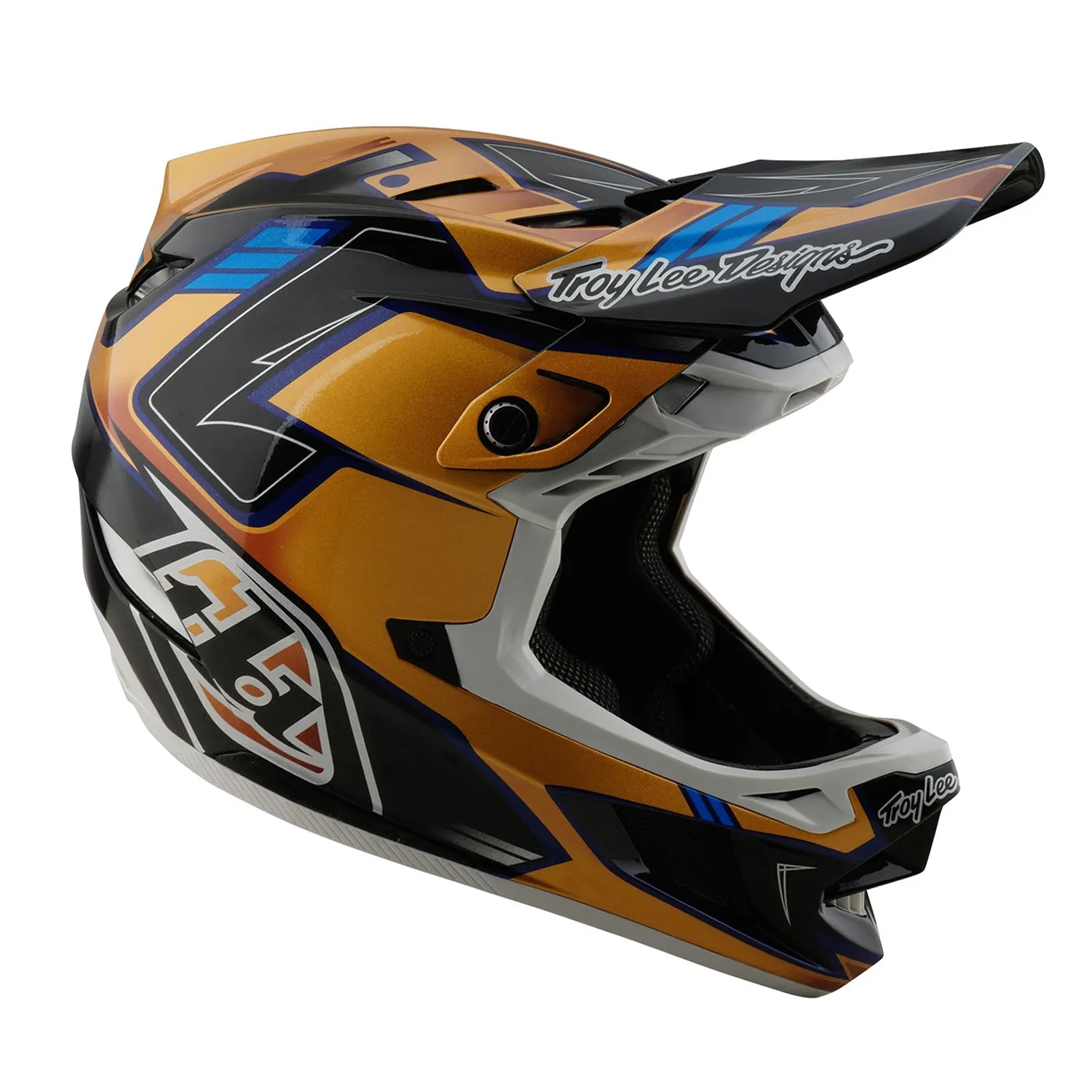 Troy Lee Designs D4 Composite MIPS casco bici nero oro