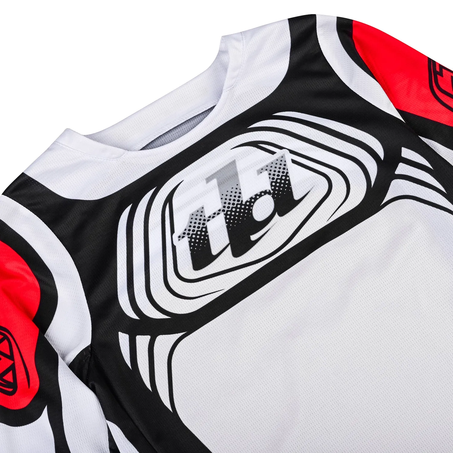 Troy Lee Designs GP Pro Wavez maglia moto bambino bianco rosso
