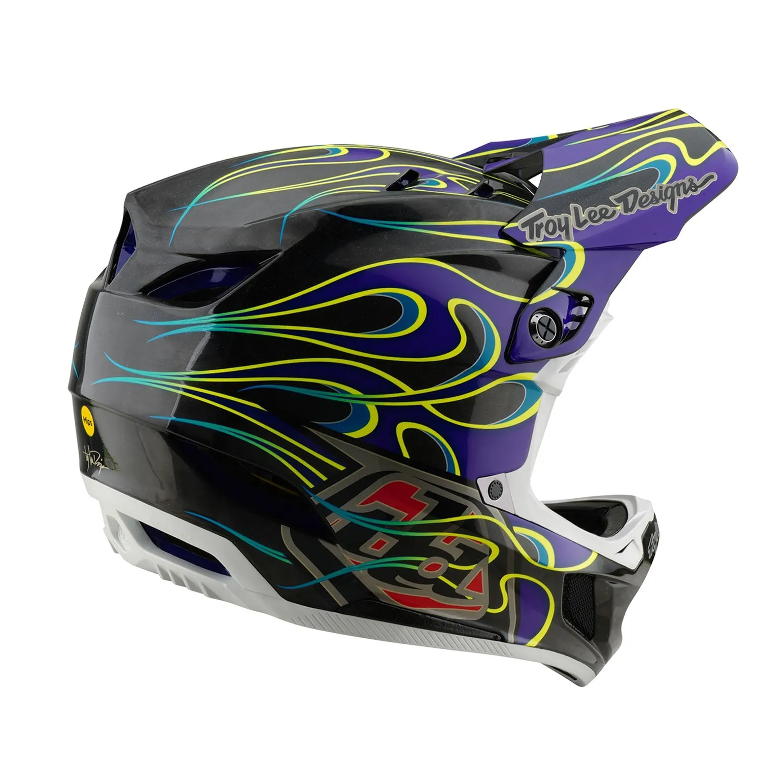 Troy Lee Designs D4 Carbon Torched casco bici nero viola