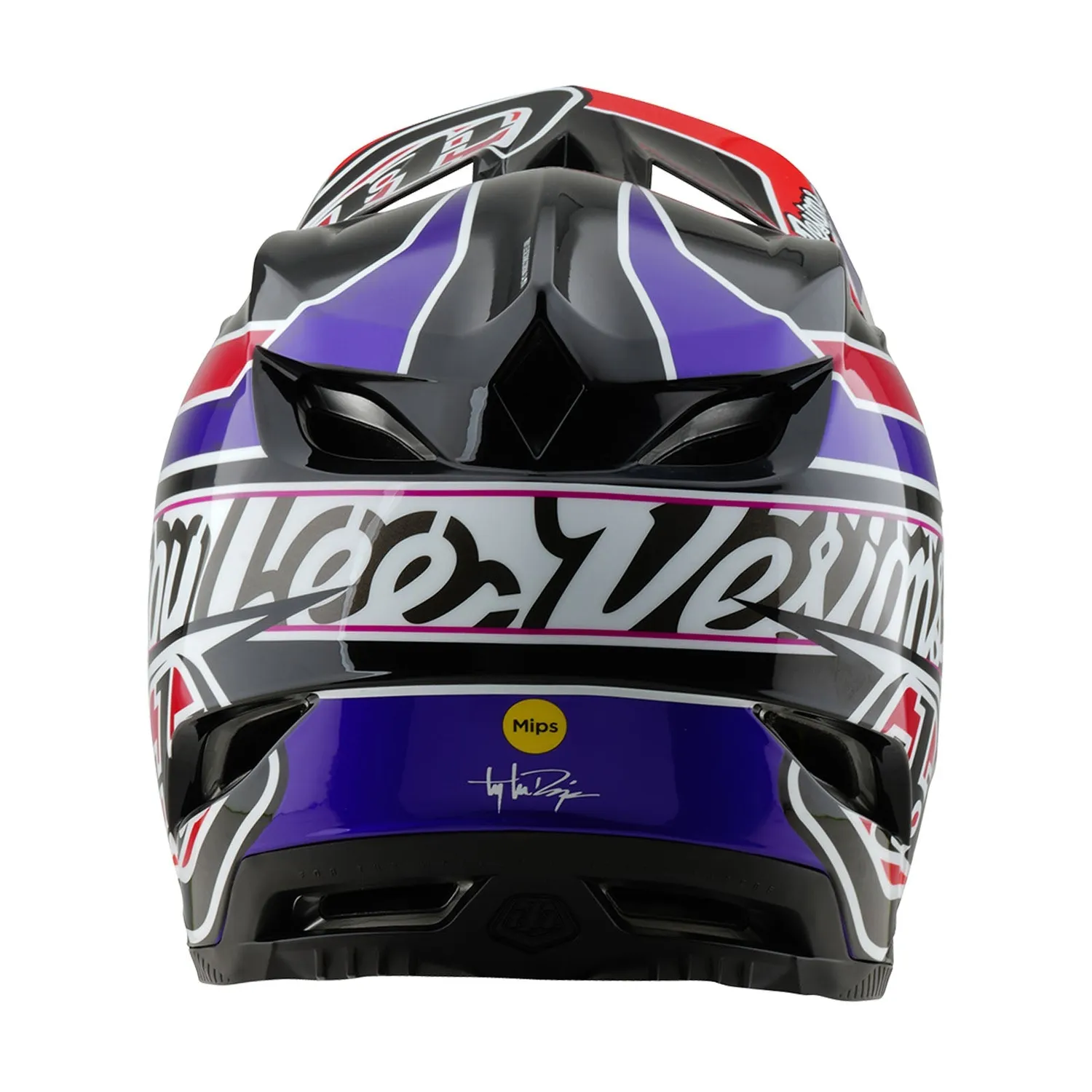 Troy Lee Designs D4 Polyacrylite casco integrale Linear Black MIPS