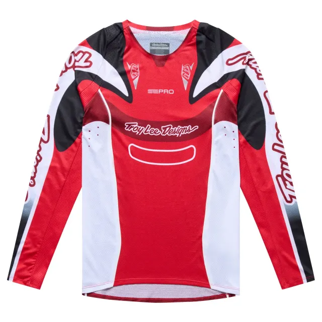 Troy Lee Designs SE Pro Salvo maglia moto bambino rosso bianco