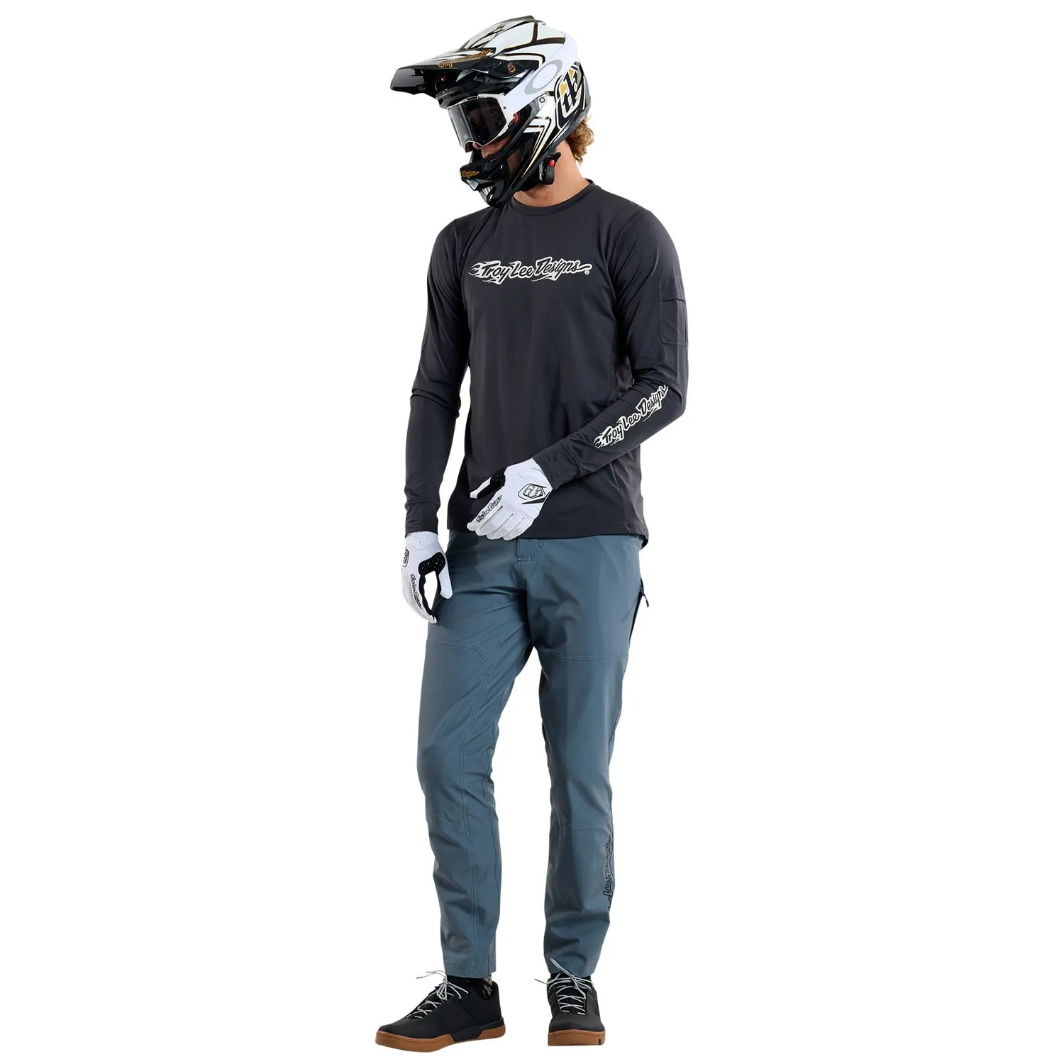 Troy Lee Designs Ruckus Long Sleeve Ride Tee maglia Carbon
