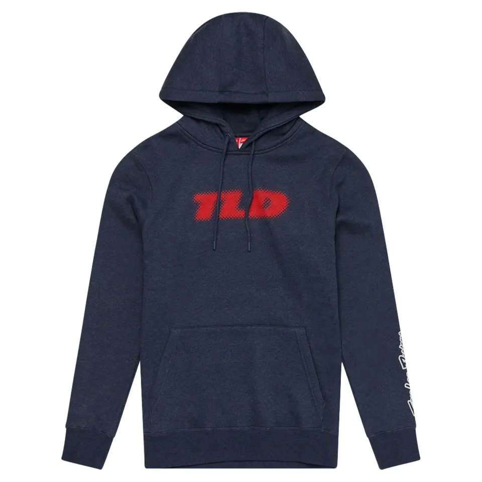 Troy Lee Designs Fade Out felpa cappuccio Navy Heather cotone