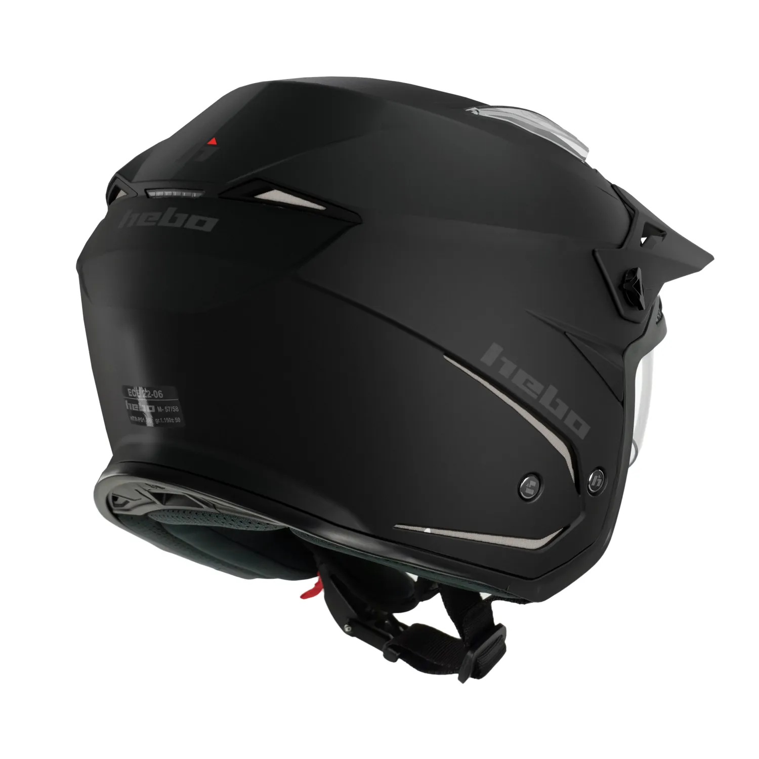 Hebo Zone 5 Monocolor casco trial nero opaco ECE 22-06