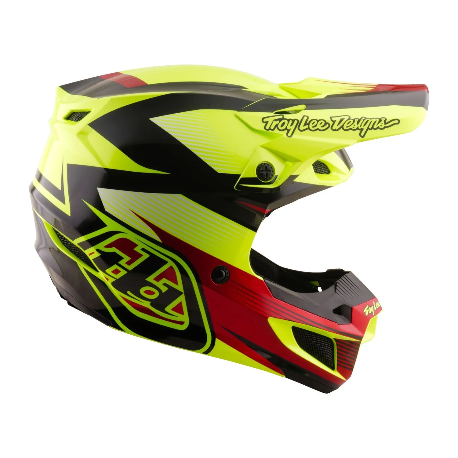 Troy Lee Designs SE5 Policarbonato casco cross Flo Yellow MIPS