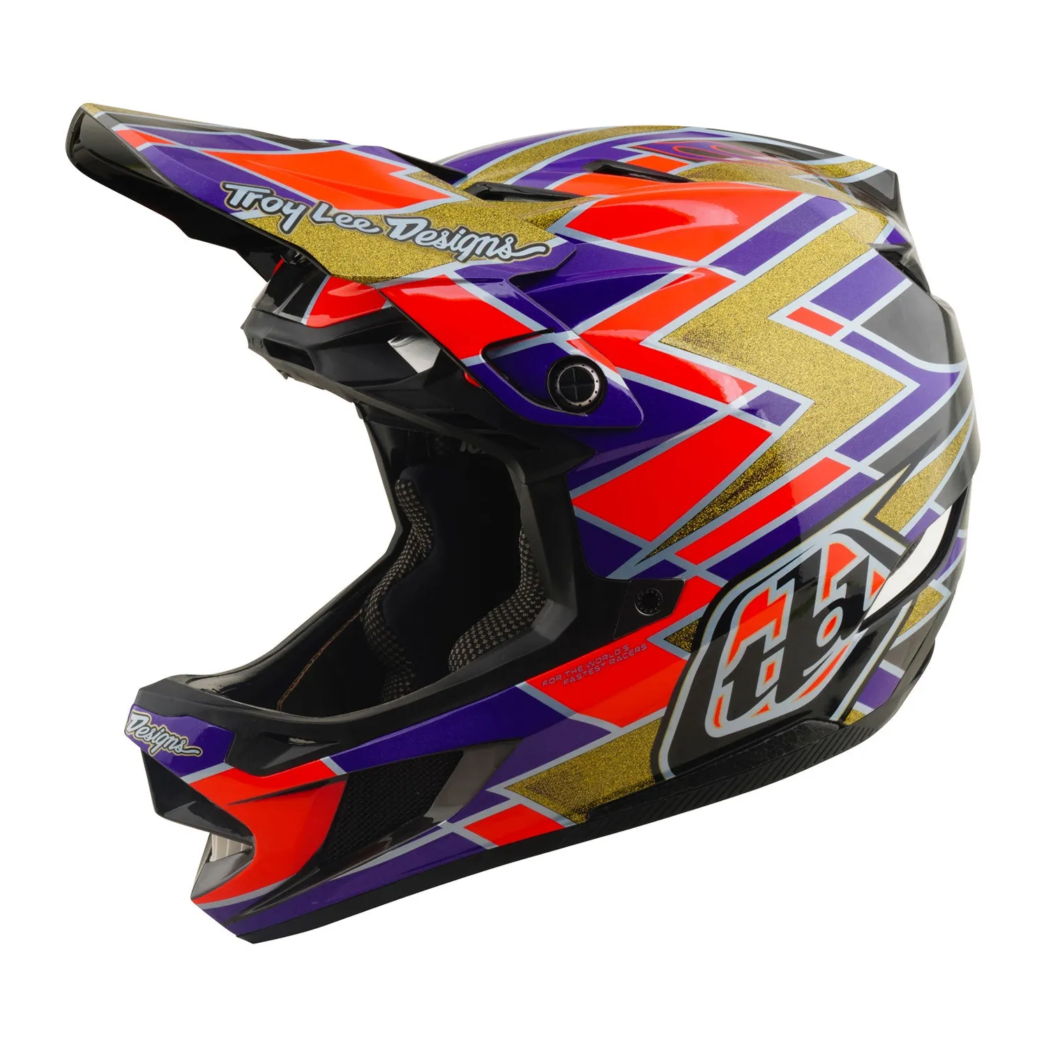 Troy Lee Designs D4 Carbon casco bici viola MIPS integrale