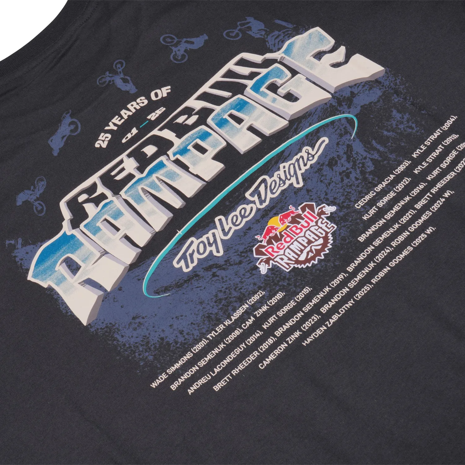 Troy Lee Designs Rampage Canyon Gap t-shirt Carbon Red Bull