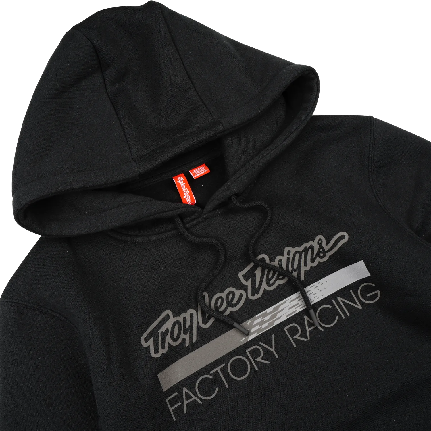 Troy Lee Designs Factory Racing Felpa Cappuccio Nera Rifrangente