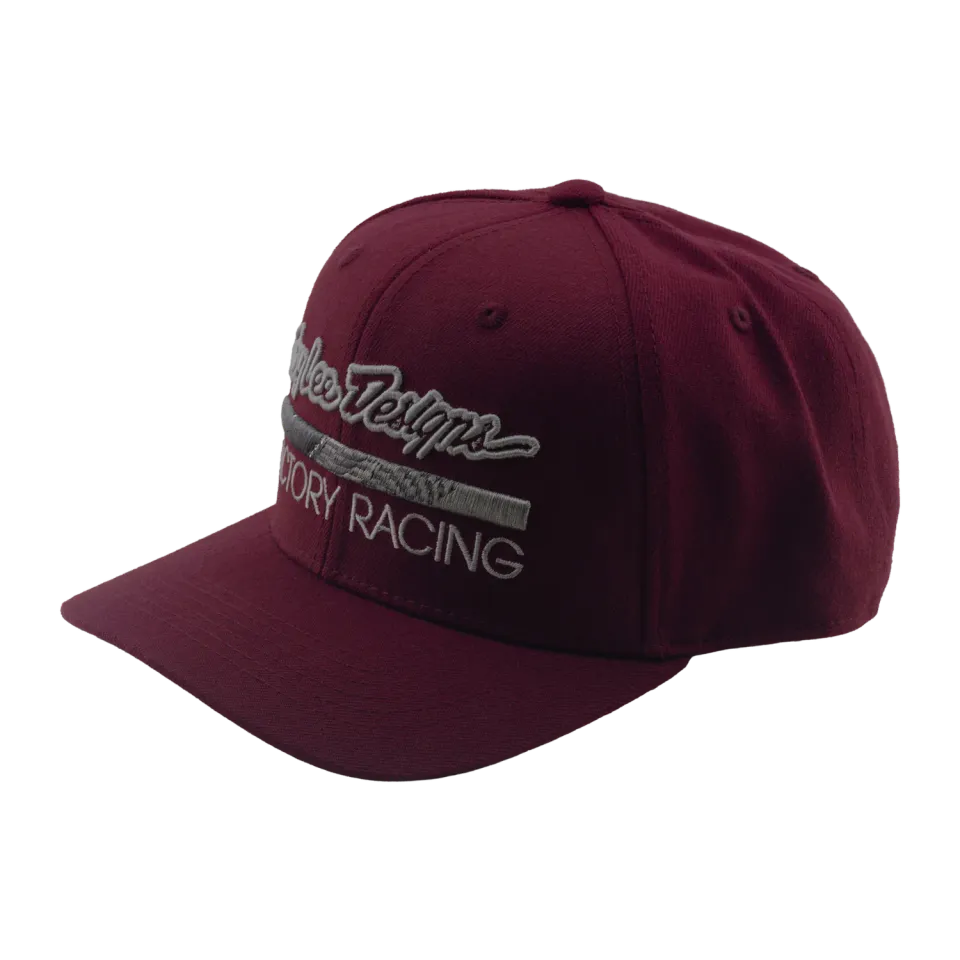 Troy Lee Designs Factory Racing snapback cappellino burgundy