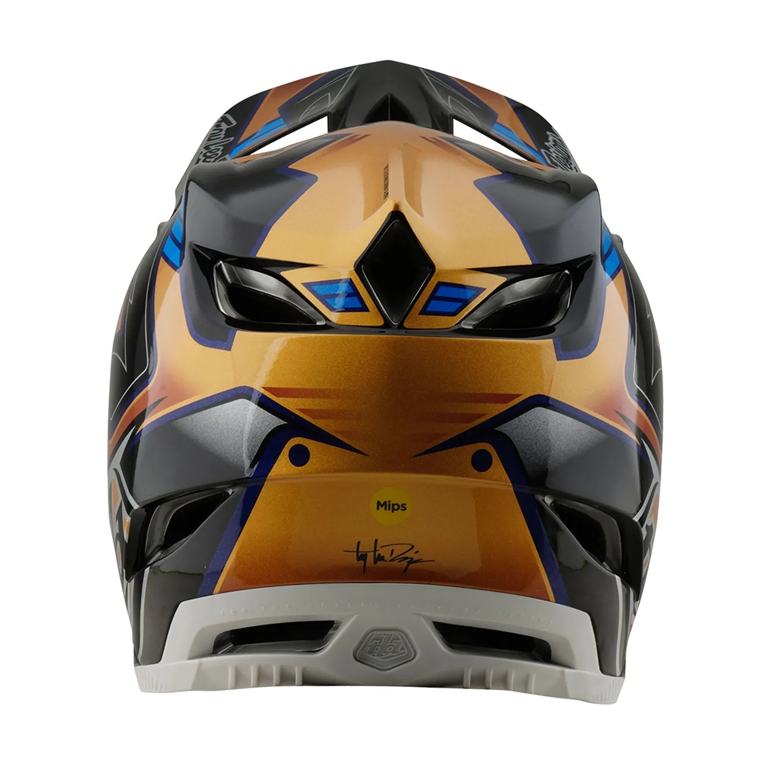 Troy Lee Designs D4 Composite MIPS casco bici nero oro