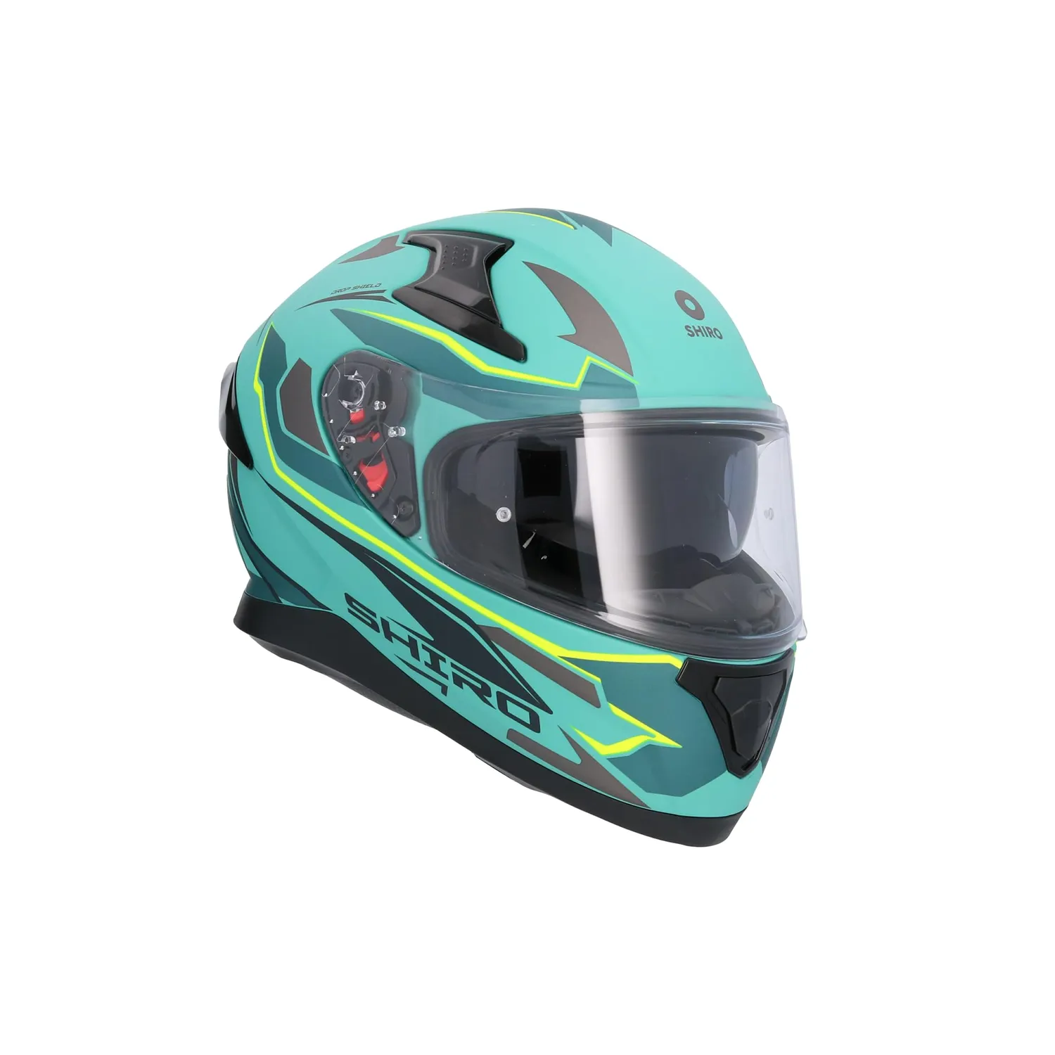 Biesse Casco Integrale Moto Verde Metallico Leggero ABS