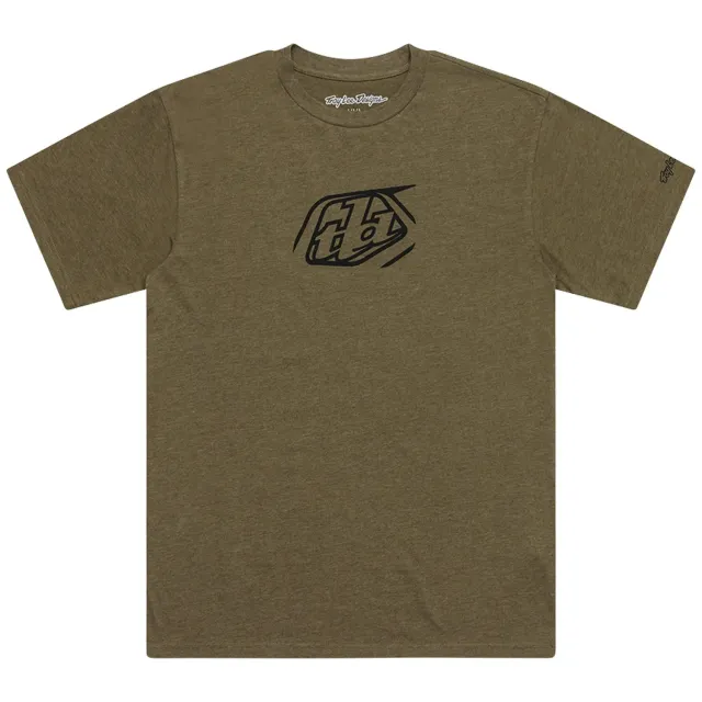 Troy Lee Designs Badge t-shirt uomo Olive Heather manica corta