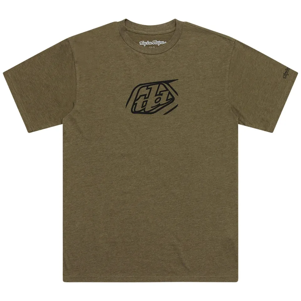 Troy Lee Designs Badge t-shirt uomo Olive Heather manica corta