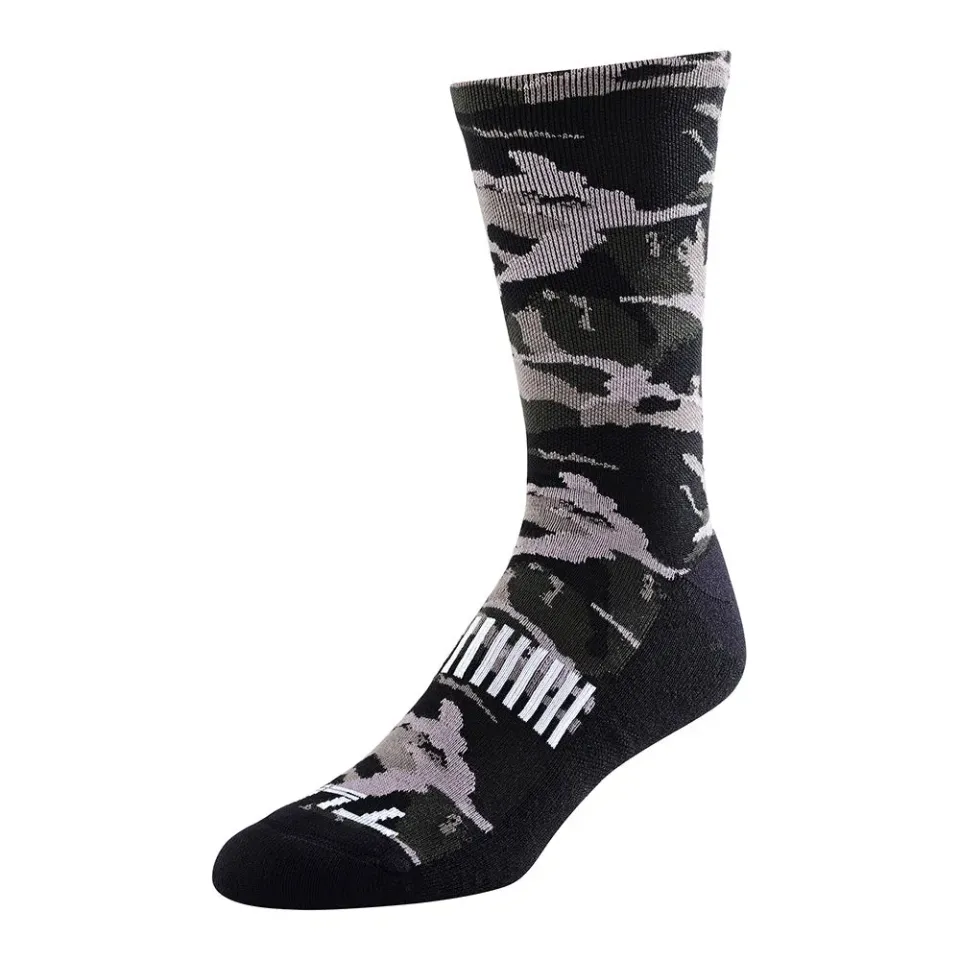 Troy Lee Designs Performance Sock Camo calze bici nere alte