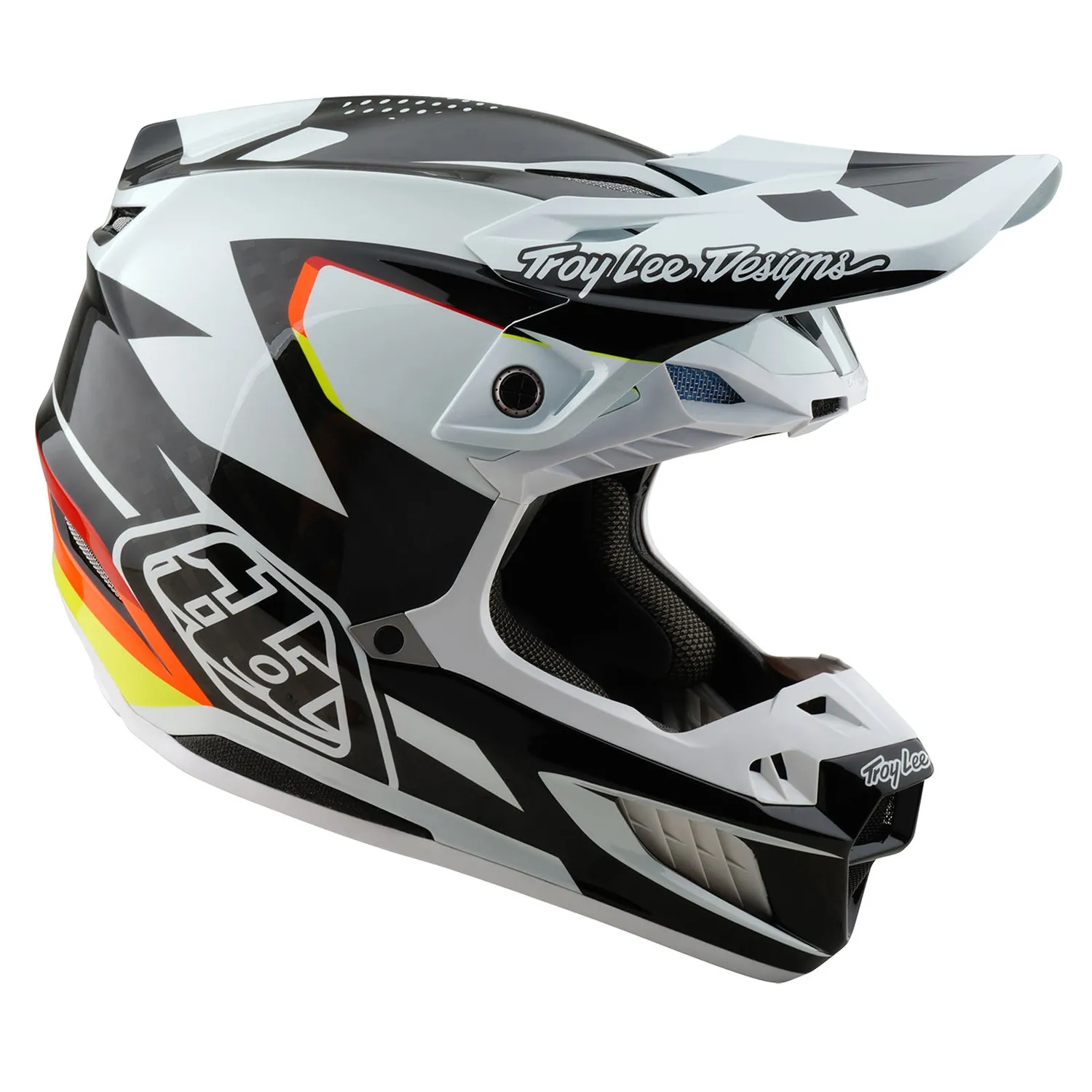 Troy Lee Designs SE5 Carbon casco moto Optic Black carbonio