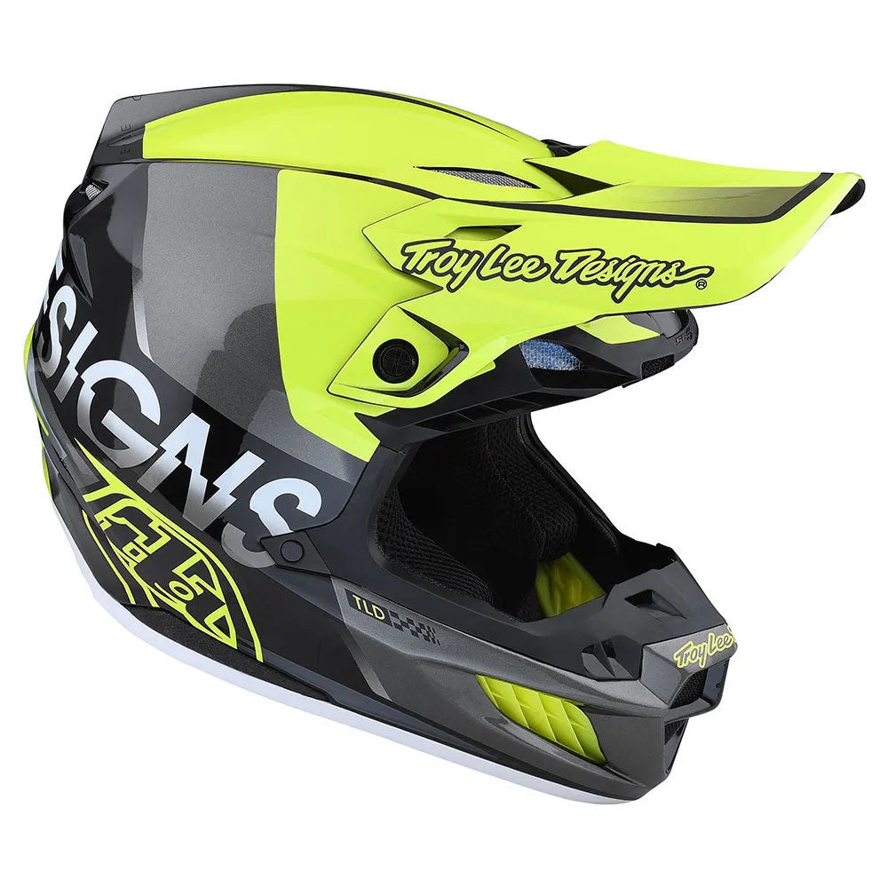 Troy Lee Designs SE5 Composite Qualifier MIPS casco cross giallo nero