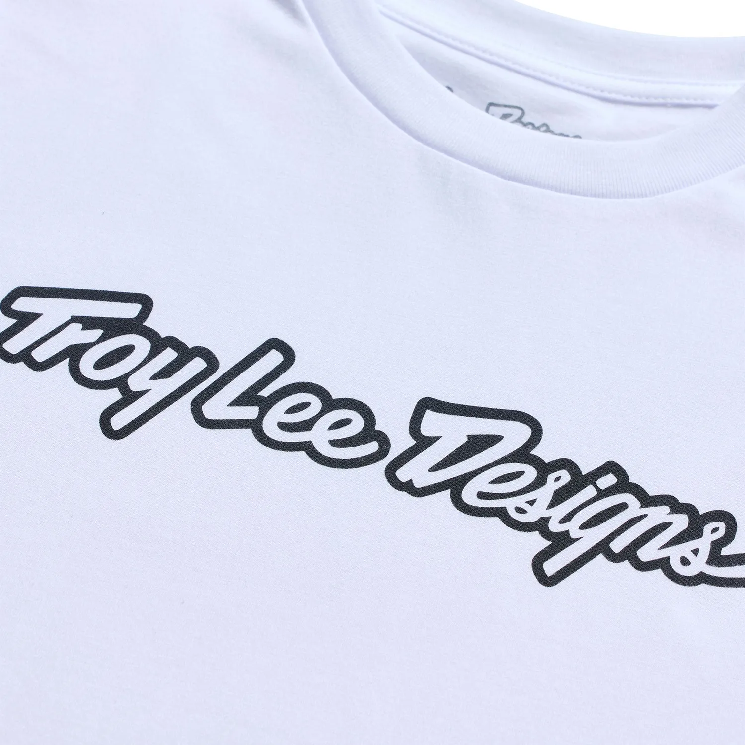 Troy Lee Designs Signature maglietta bianco nero manica corta