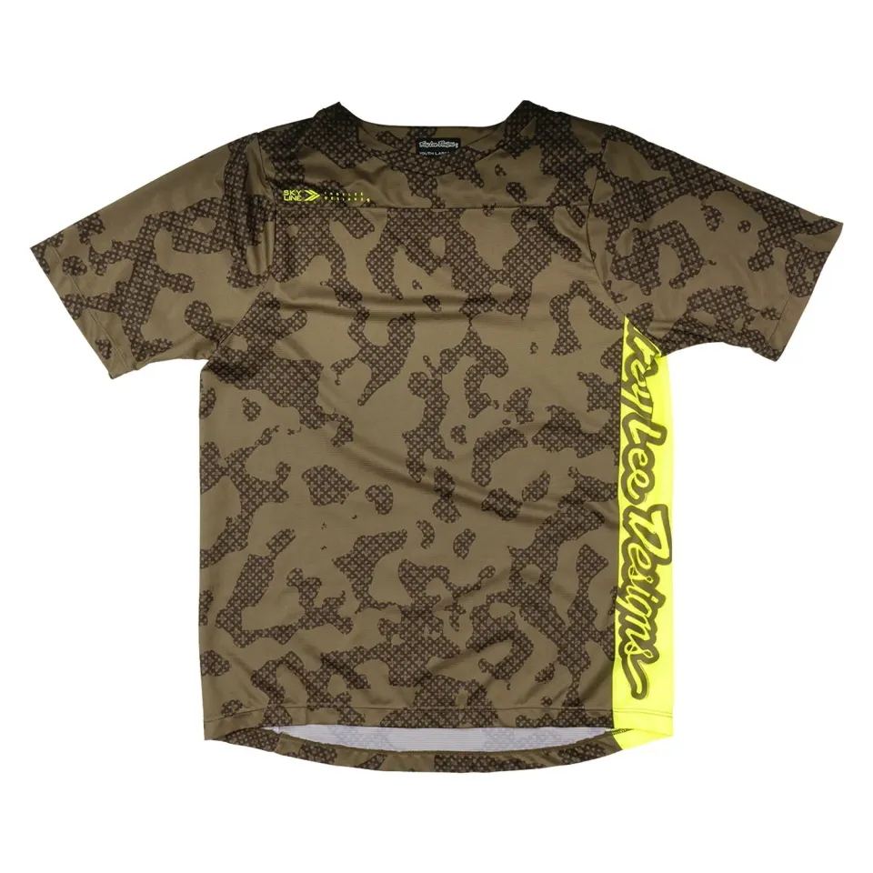 Troy Lee Designs Skyline Youth maglia bici olive manica corta