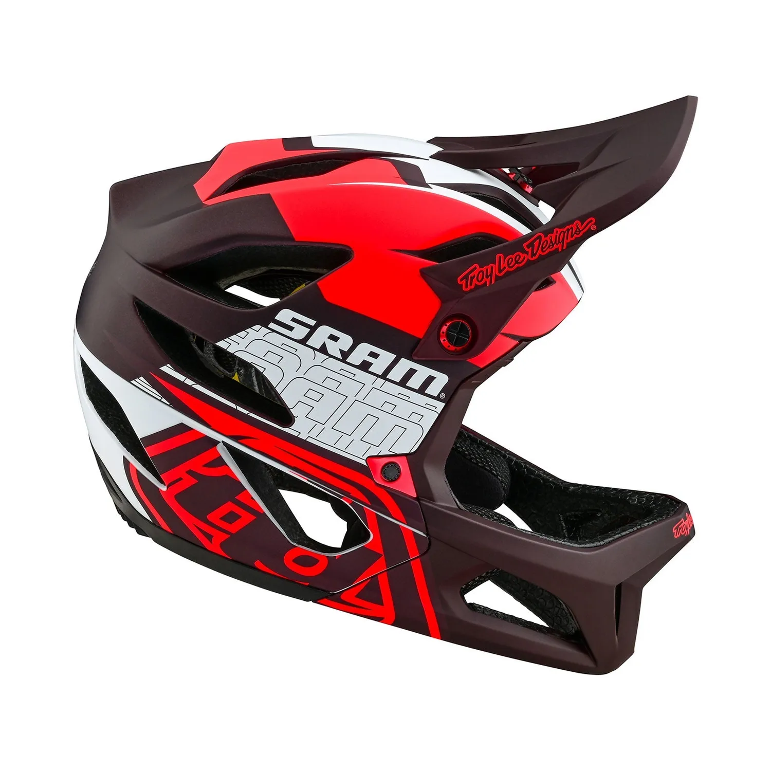 Troy Lee Designs Stage W/MIPS SRAM Vector casco bici rosso