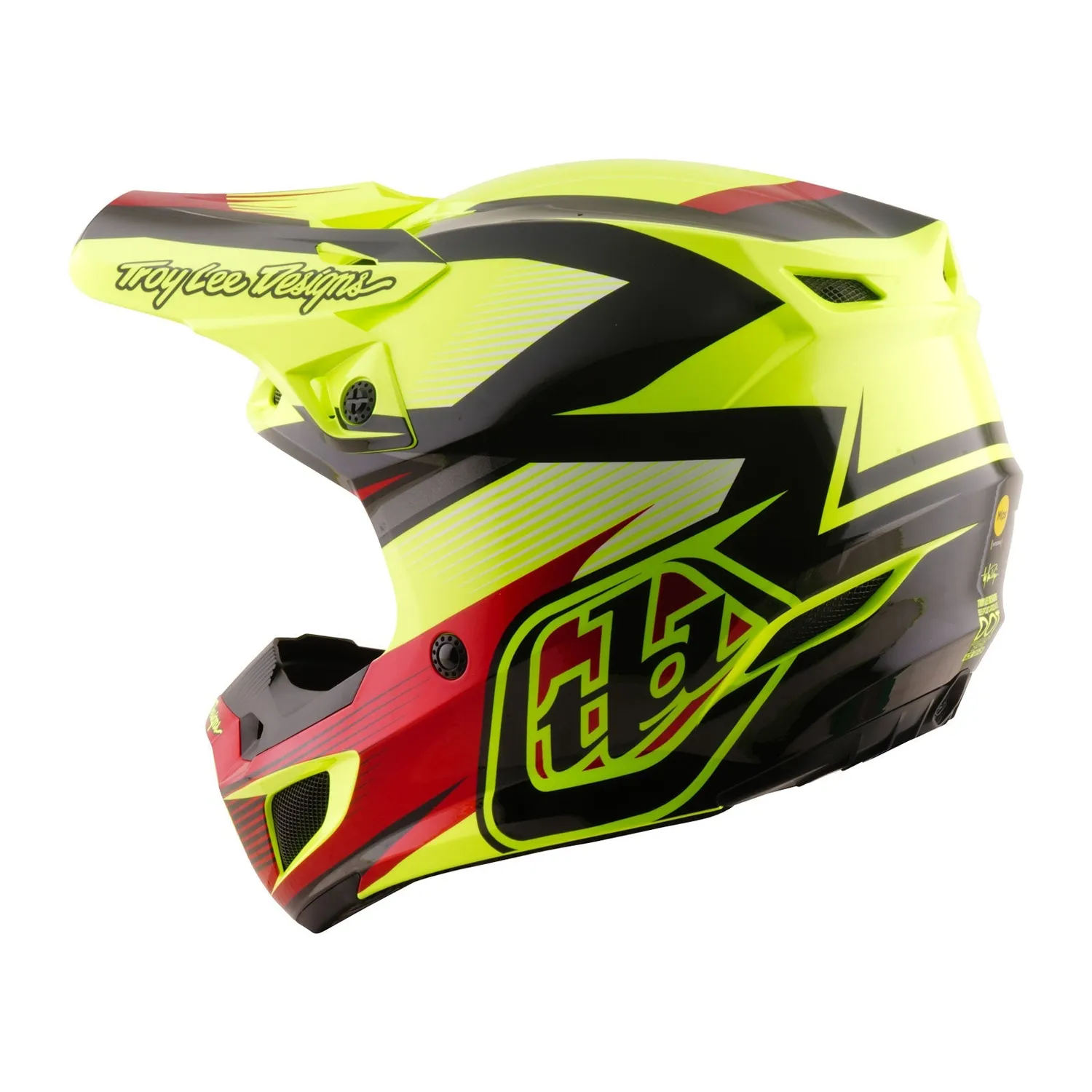 Troy Lee Designs SE5 Policarbonato casco cross Flo Yellow MIPS