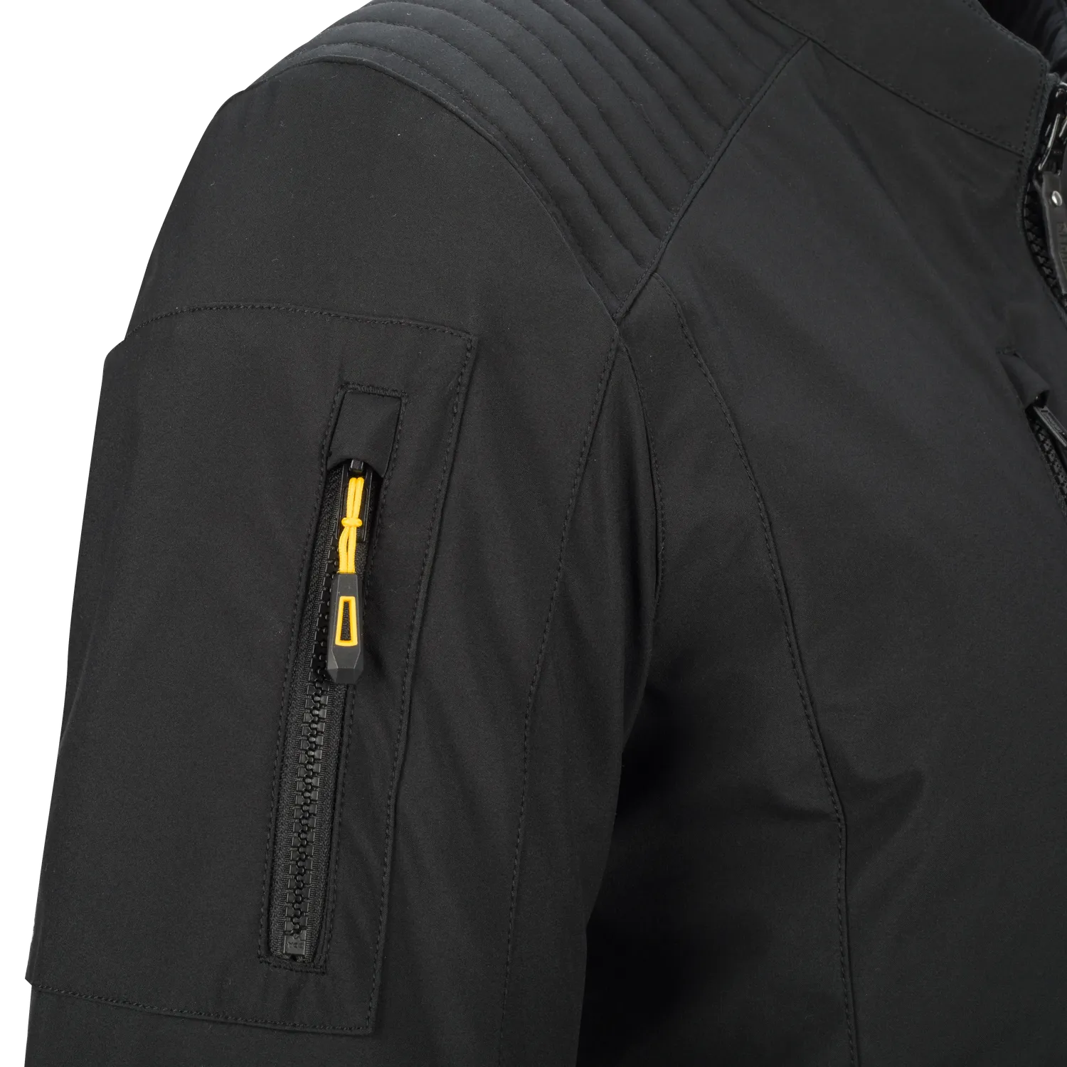 Segura Rebel Polk giubbotto moto nero softshell antivento