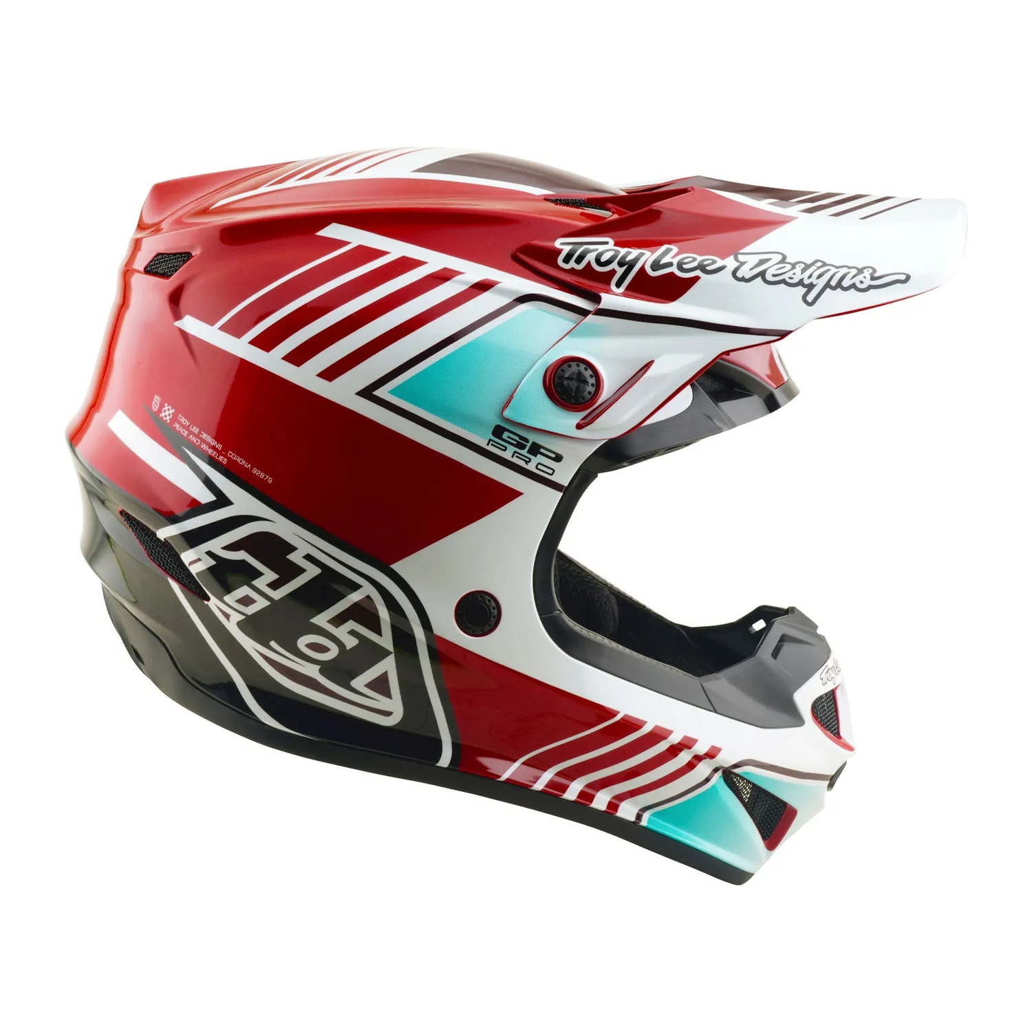 Troy Lee Designs GP Pro casco moto Segment rosso MIPS