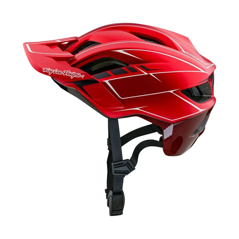 Troy Lee Designs Flowline SE Pinstripe casco bici rosso MIPS