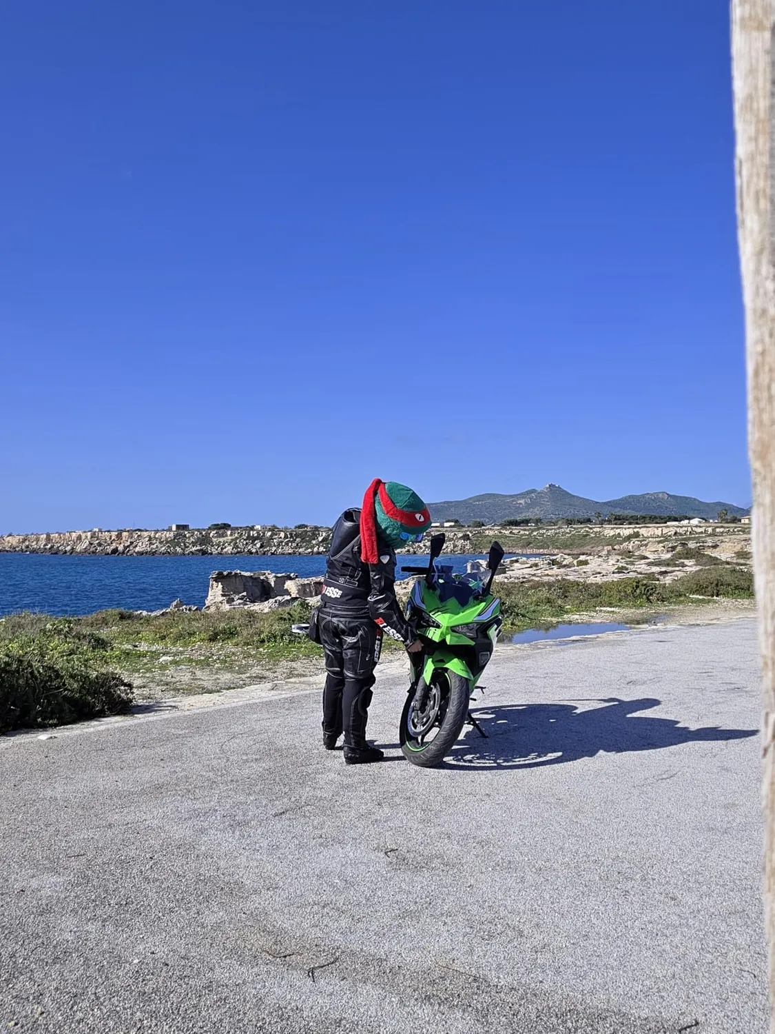 Bi Esse Tuta Moto Pelle 2 Pezzi Divisibile con Titanio