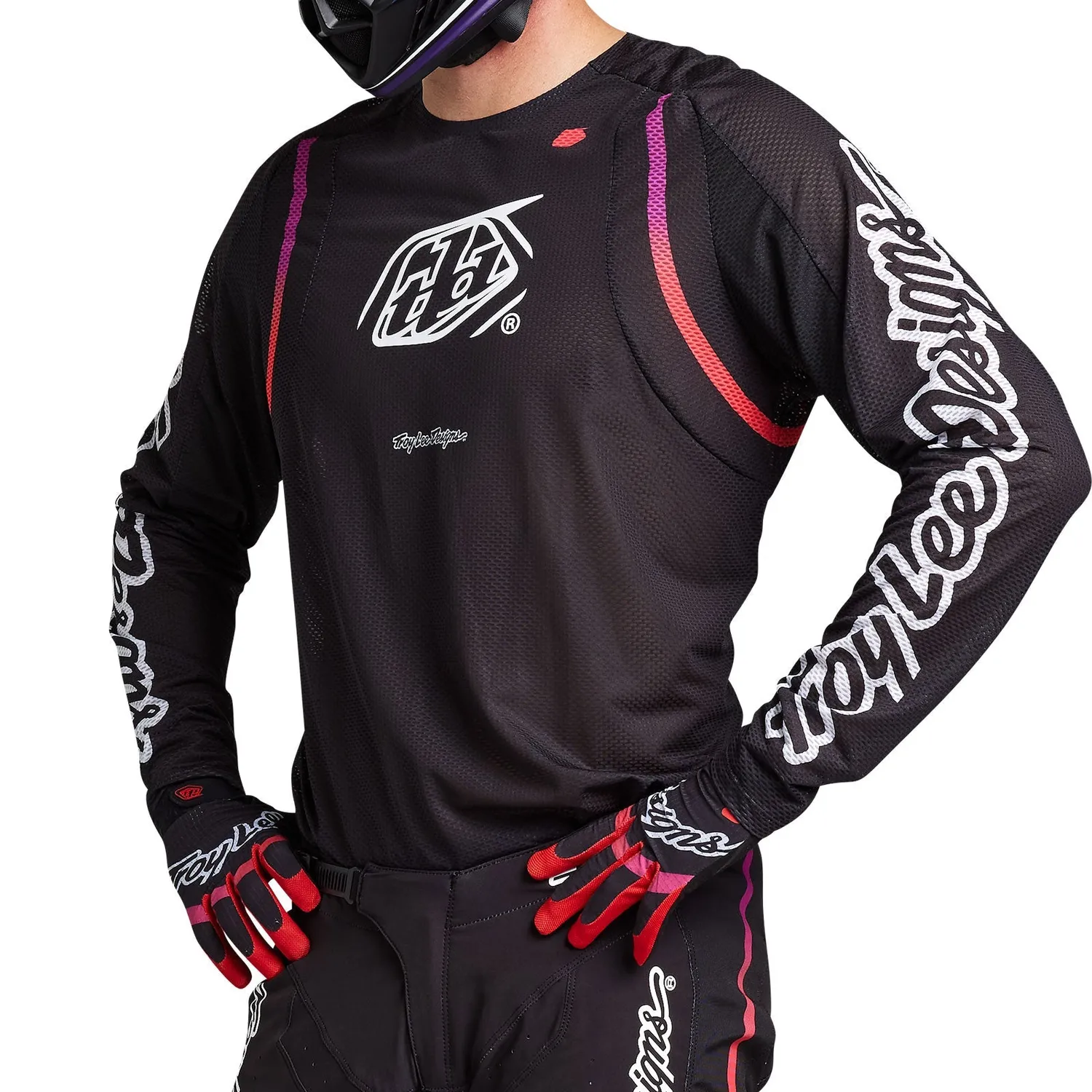 Troy Lee Designs SE Pro Air Pinned maglia moto nera race fit