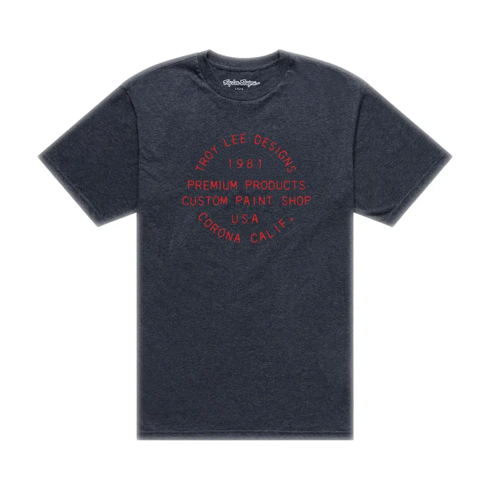 Troy Lee Designs Imprint t-shirt uomo Black Heather girocollo