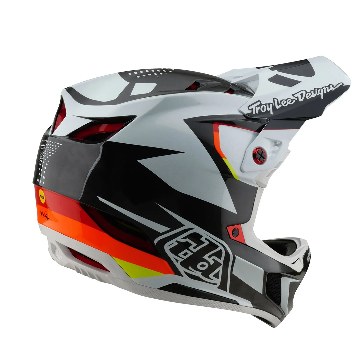 Troy Lee Designs D4 Carbon casco integrale Optic Black MIPS