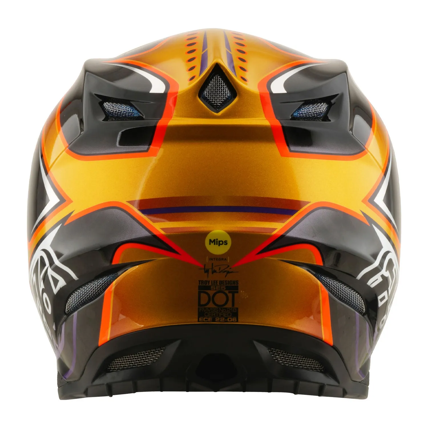 Troy Lee Designs SE5 Carbon casco moto MIPS gold carbonio