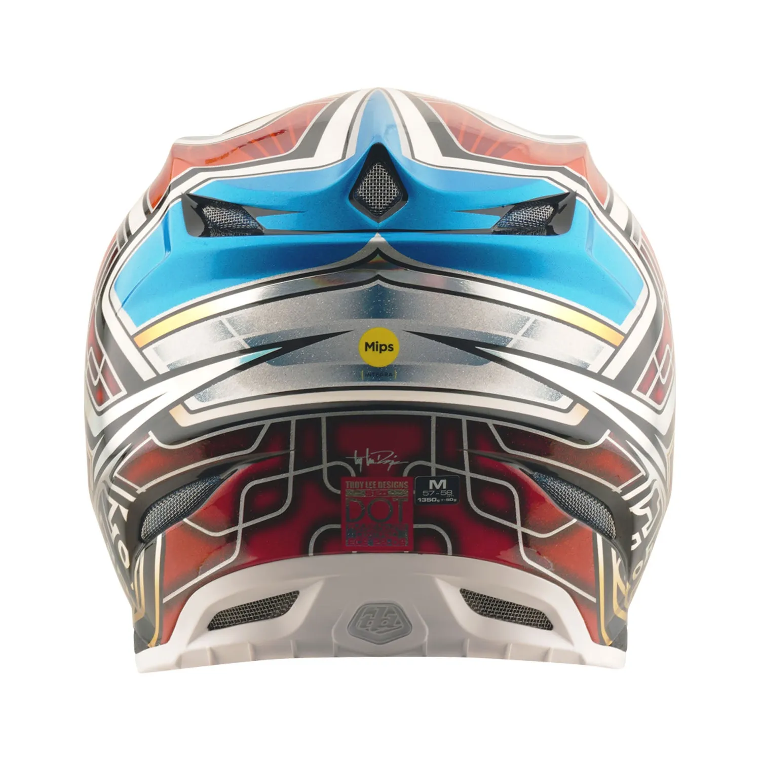 Troy Lee Designs SE5 Carbon Casco Cross Lowrider Argento MIPS