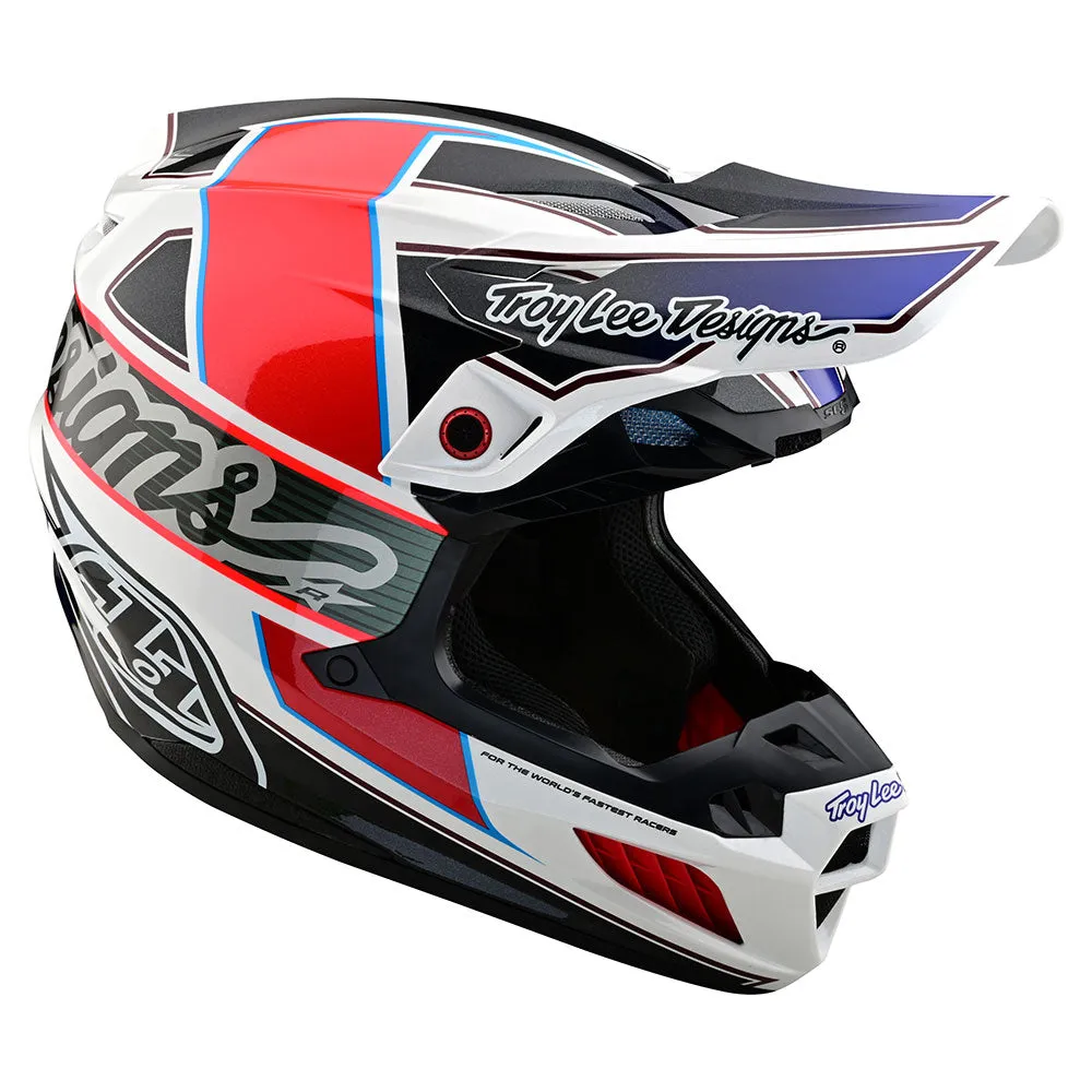 Troy Lee Designs SE5 Composite Team White Black casco cross MIPS