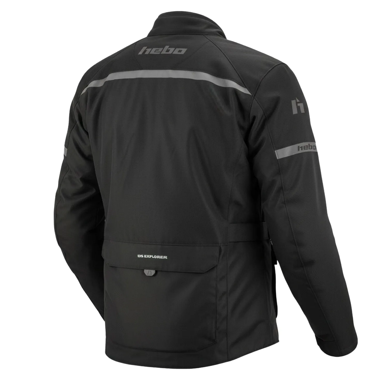 Hebo DS Explorer giacca moto nera impermeabile