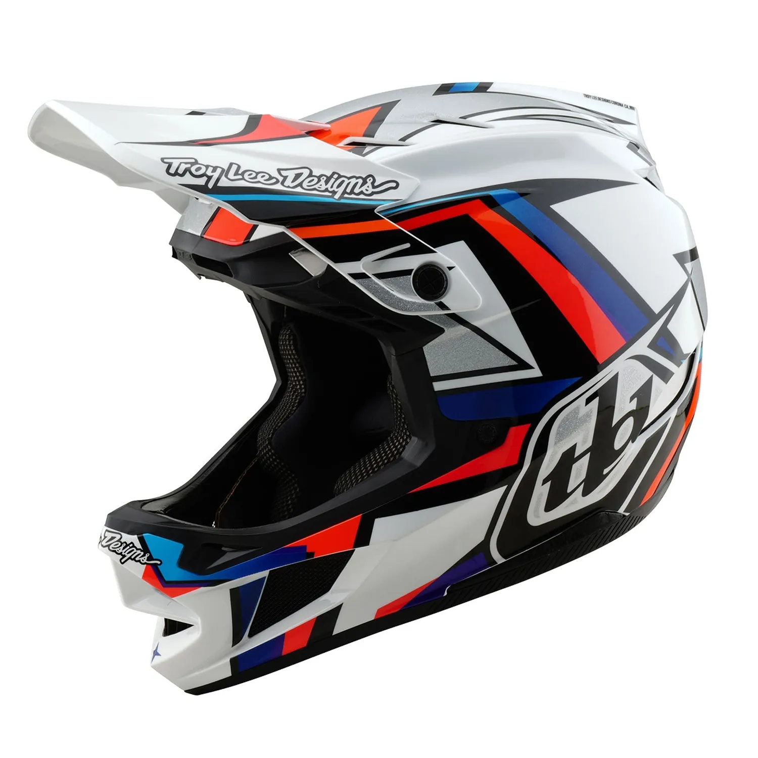 Troy Lee Designs D4 Composite MIPS casco MTB Bianco Argento