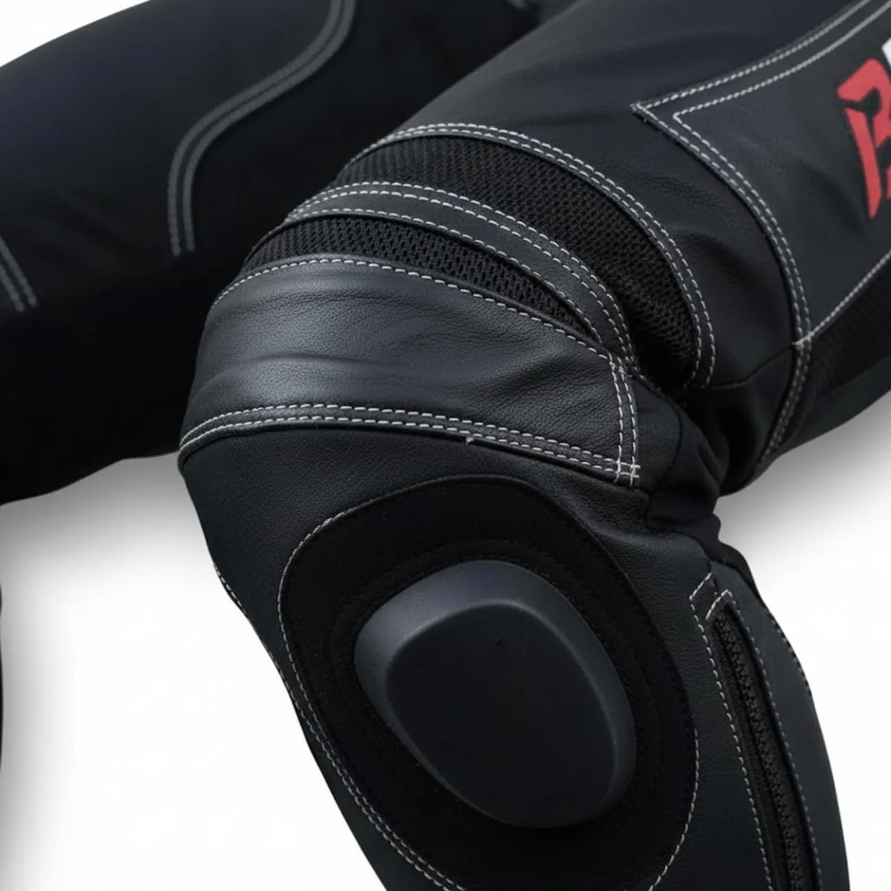 Bi Esse Antras Tuta Moto Pelle Intera Rosso-Nero