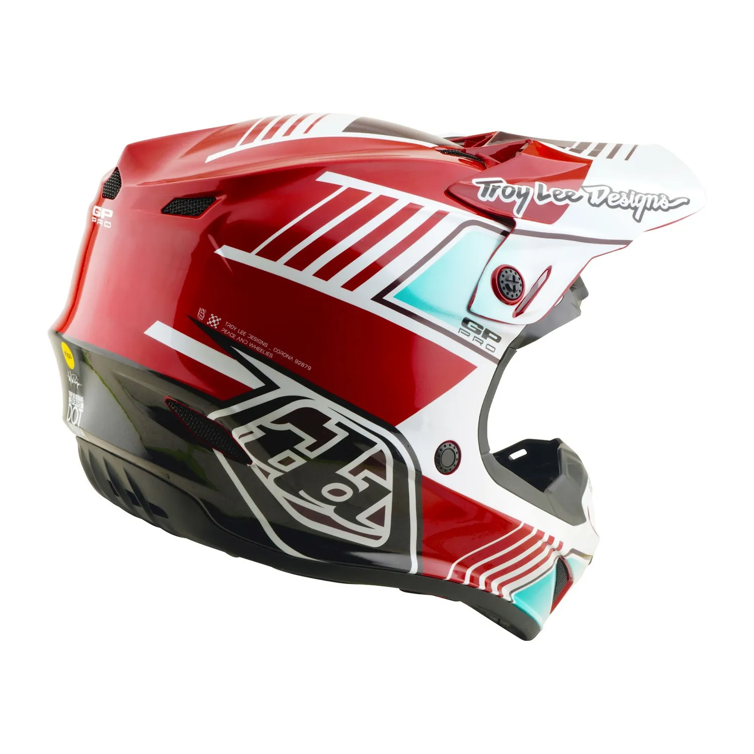 Troy Lee Designs GP Pro casco moto Segment rosso MIPS