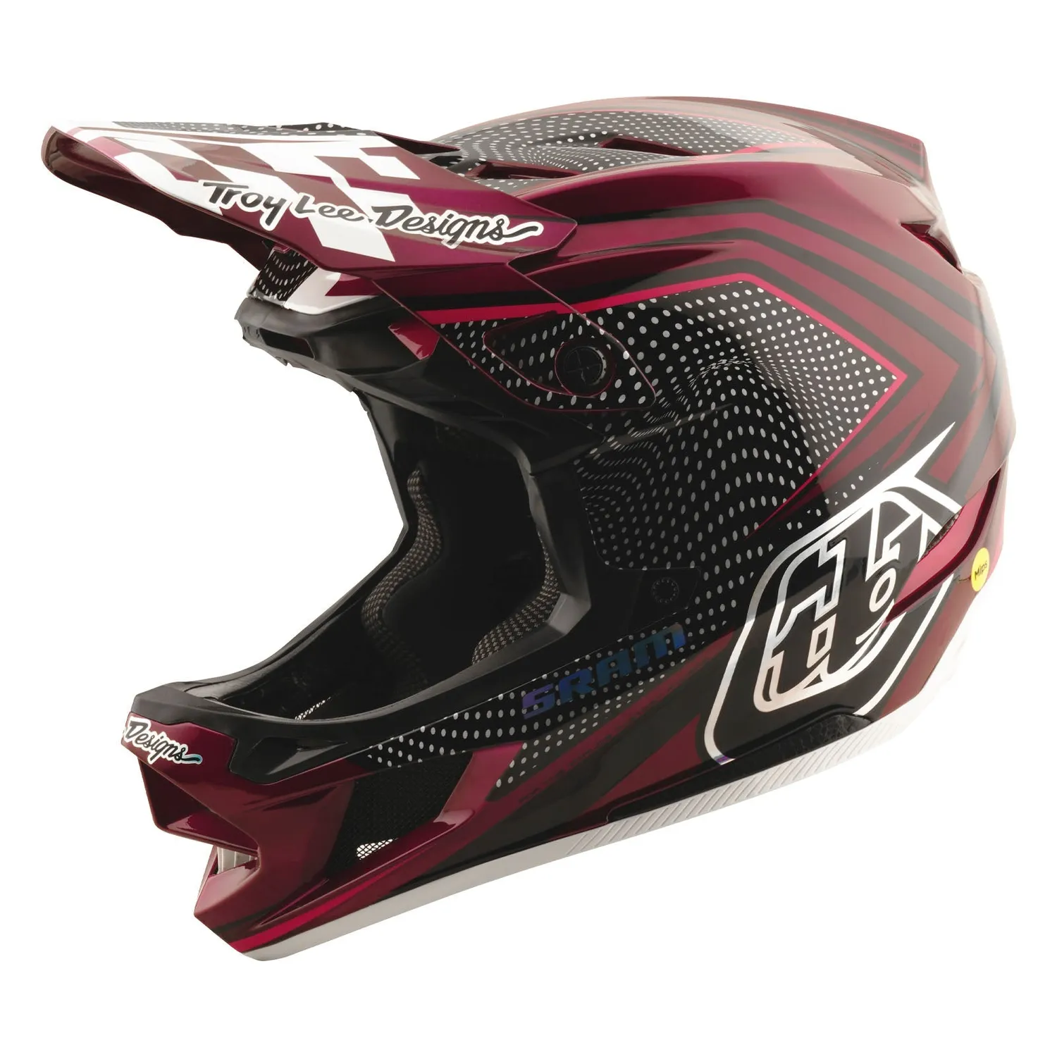 Troy Lee Designs D4 Carbon MIPS casco Radioscape nero mora