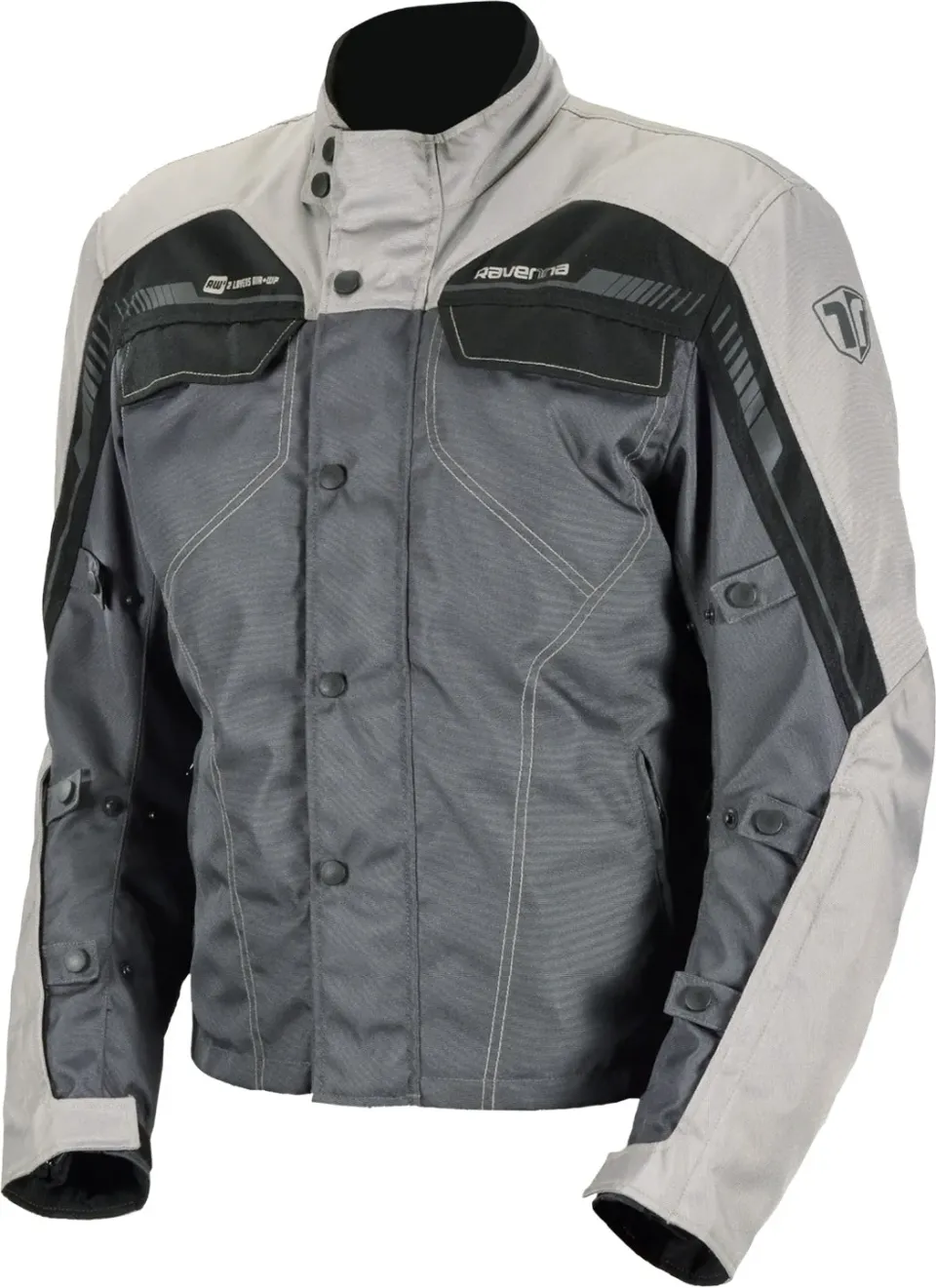 Ravenna Moto 4S Giacca Moto Grigio Rosso 2 strati